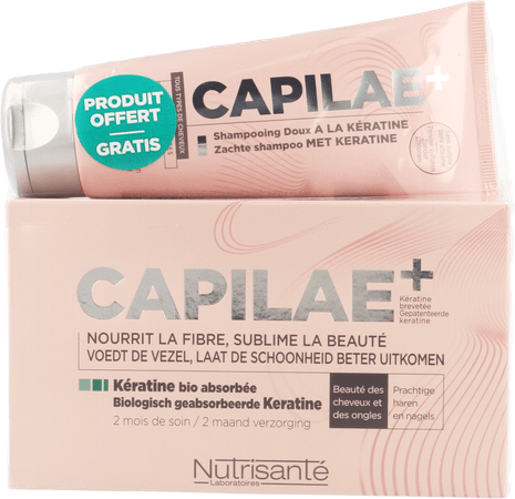 Capilae 2m Capsule 120 + Shampoo Keratine 100 ml  -  Nutrisante