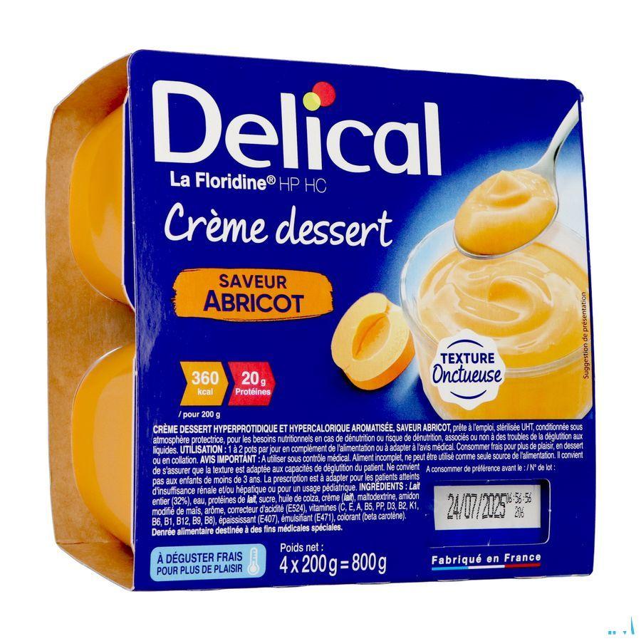 Delical Creme Dessert La Floridine Abrikoos 4 x 200 gr
