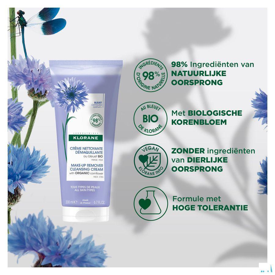 Klorane Visage Creme Nett Demaq Bleuet Bio 200 ml