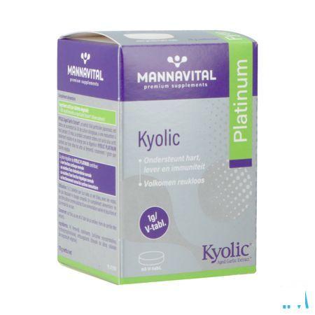 Mannavital Kyolic Platinum (gefermenteerde Knoflook) 60 caps