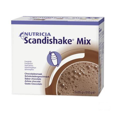 Scandishake Mix Chocola Zakje 6x85 gr  -  Nutricia