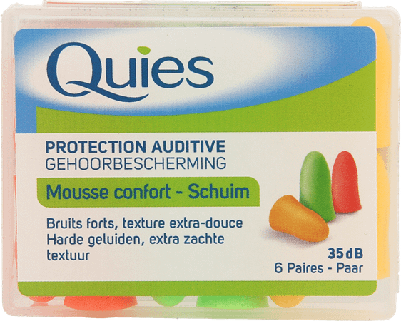 Quies Gehoorbescherming Schuim 6 Paar  -  Quies