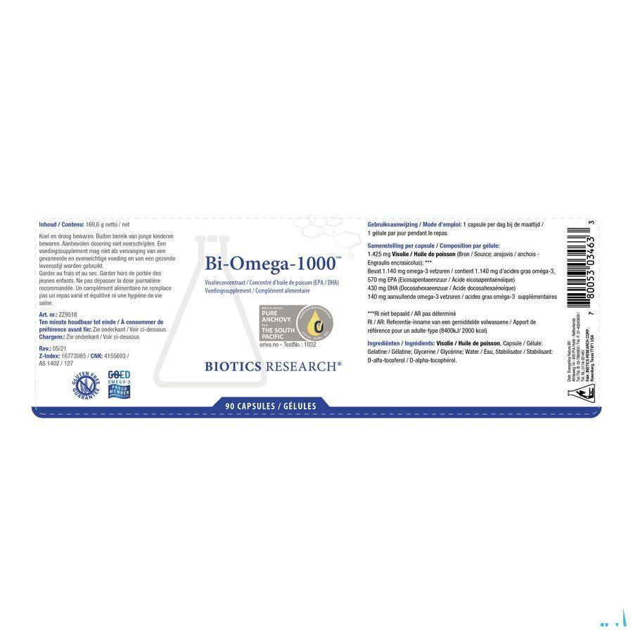 Biotics Bi-Omega-1000 90 softgels  -  Energetica Natura