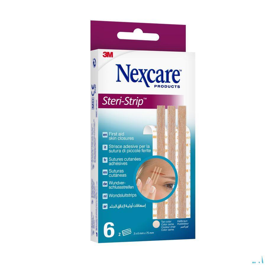 Nexcare 3M Steri-Strip Wondsluit. Beige 6mm x 75mm 6