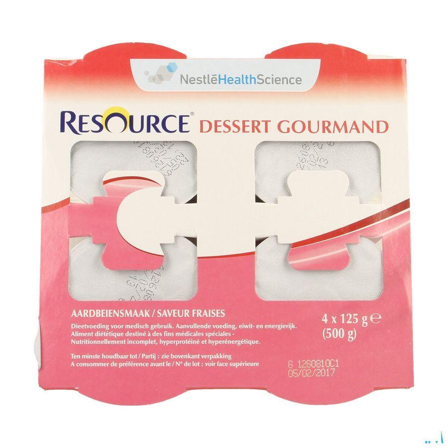 Resource Dessert Gourmand Aardbei 4x125 gr 12311130  -  Nestle
