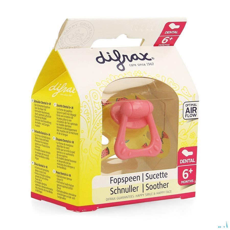 Difrax Fopspeen Sil Dental + ring + 6m 800  -  Difrax