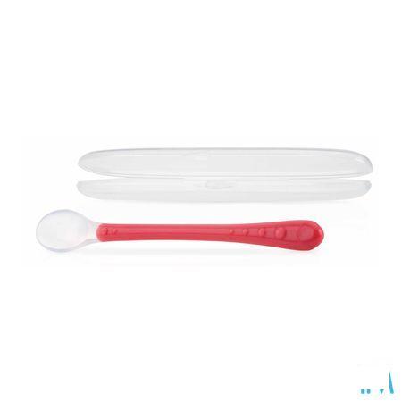 Nuby Zachte Voedingslepel Silicone Roze 6m +   -  New Valmar