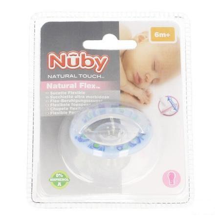 Nuby Nt Natural Flexac Silicone Cherry Fopspeen - Roze - 6m +   -  New Valmar