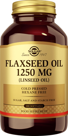 Solgar Flaxseed Oil (huile Lin) Softgel 100x1250 mg  -  Solgar Vitamins