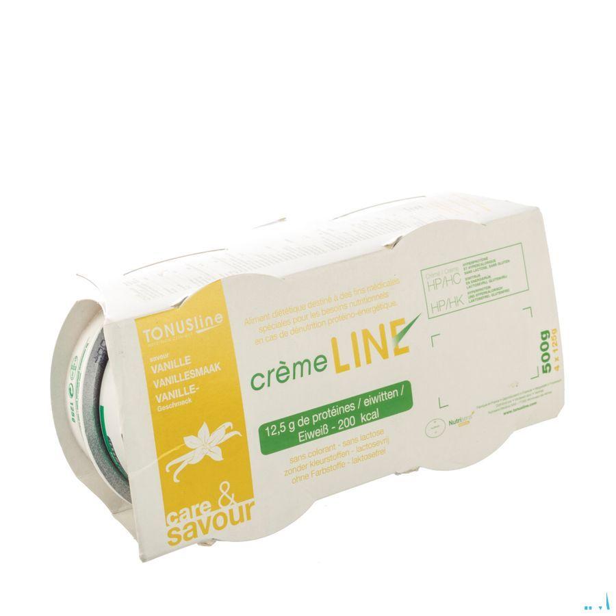 Cremeline + Vanille zonder lactose 4x125 gr  -  Nutrisens Medical