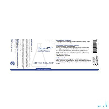 Biotics Pause-PM 120 gélules  -  Energetica Natura