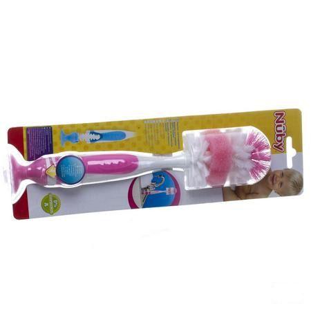 Nuby Flessenborstel Met Kleinere Speenborstel En Zuignap  -  New Valmar