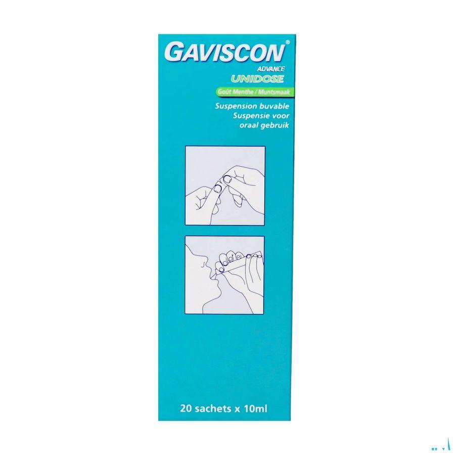 Gaviscon Advance Orale Suspensie Munt Ud Zakje 20x10 ml