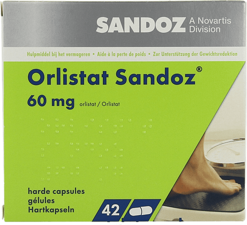 Orlistat Sandoz Harde Capsule 42 X 60 mg 