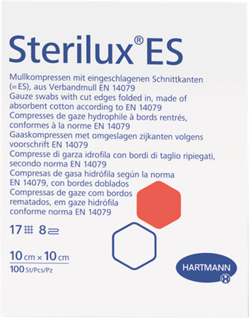 Sterilux Es 10x10cm 12l.nst. 100 P/s  -  Hartmann