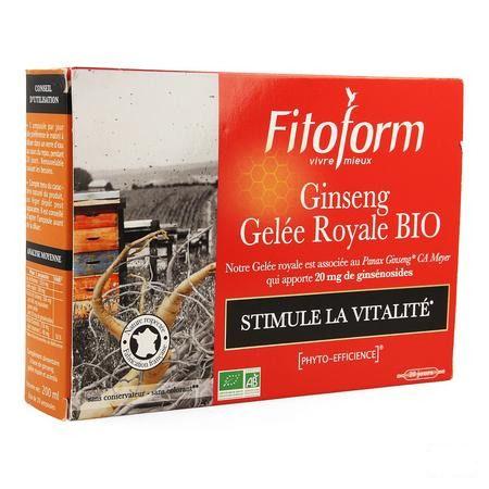 Ginseng Gelee Royale Bio Ampullen 20 Fitoform  -  Bioholistic Diffusion