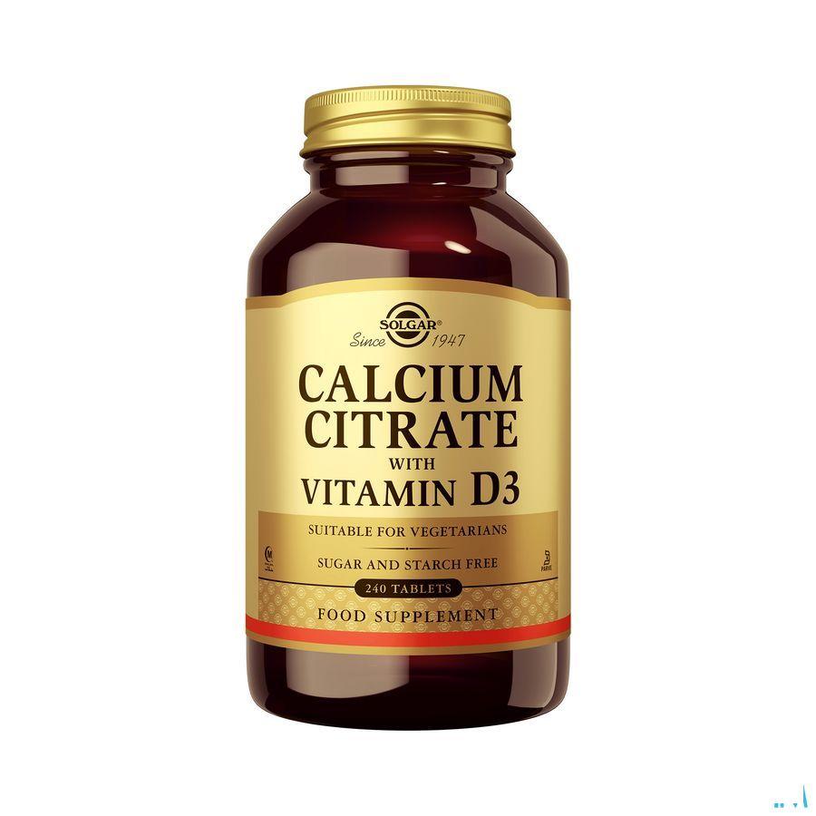 Solgar Calcium Citrate Vitamin D-3 Comp 240  -  Solgar Vitamins