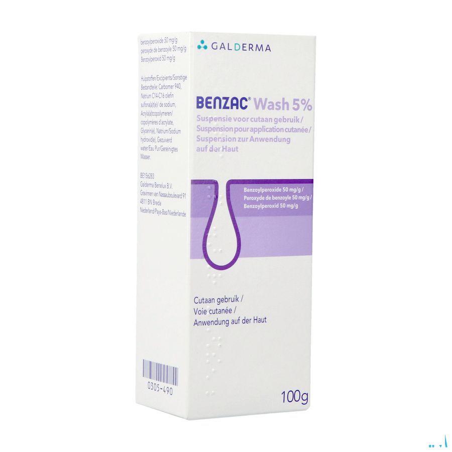 Benzac Wash Suspensie 5 % 100 gr  -  Galderma Belgilux