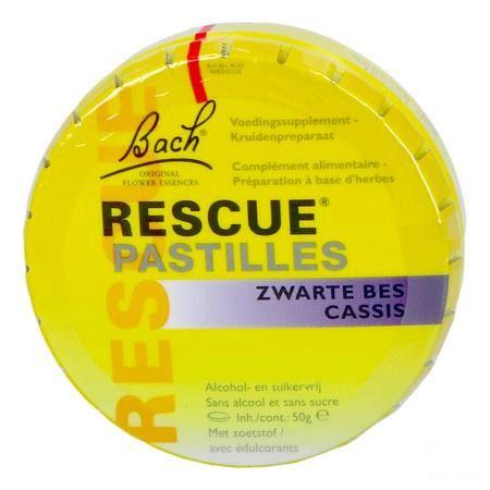 Bach Rescue Pastilles Cassis Sans Sucre 50 gr