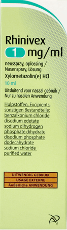 Rhinivex 1 mg/ml Spray Nasal Solution 10 ml