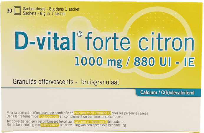 D Vital Forte Citroen 1000/880 Bruis Zakje 30  -  Will Pharma