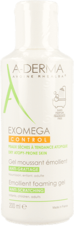 Aderma Exomega Control Gel Emolierend Flacon 200 ml  -  Aderma