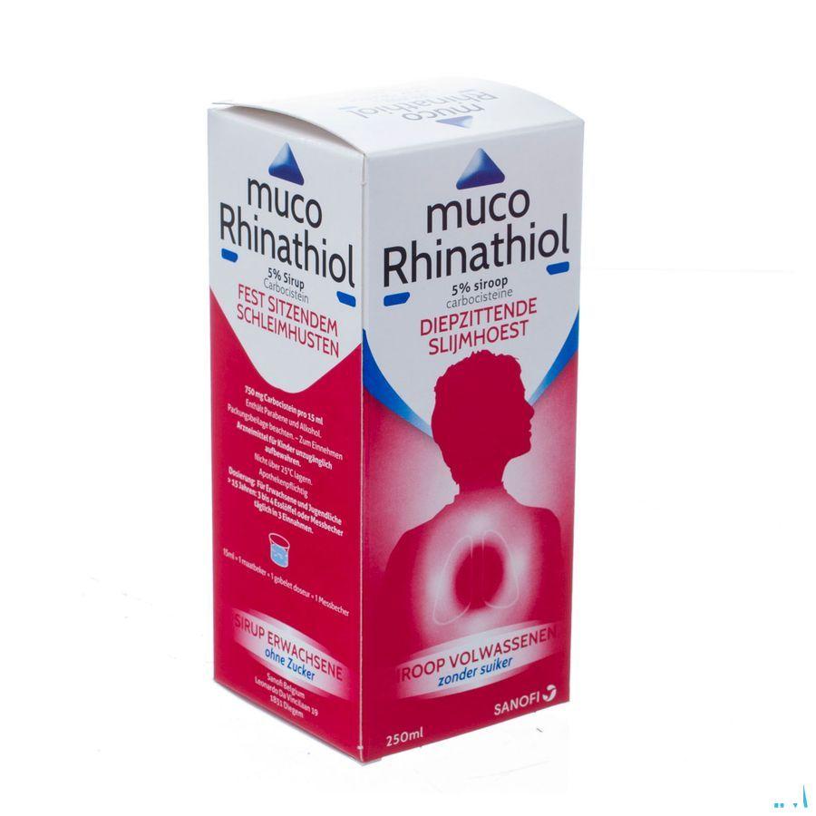Muco Rhinathiol 5% Siroop Ad zonder suiker 250 ml