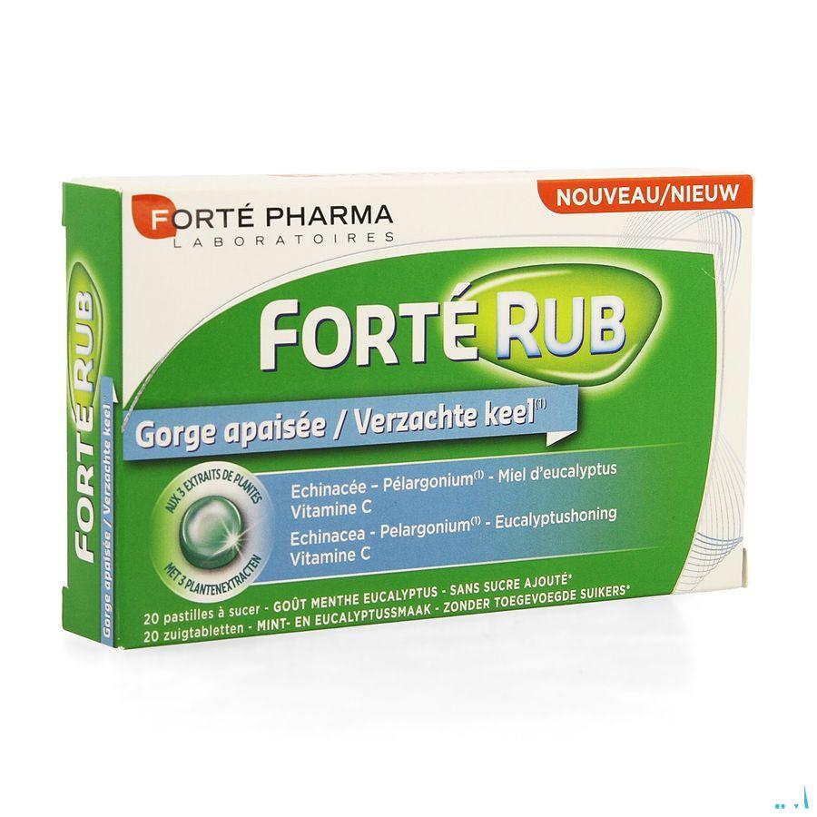 Forterub Verzachte Keel Zuigtabl Eucalyptus 20 Tabletten  -  Forte Pharma