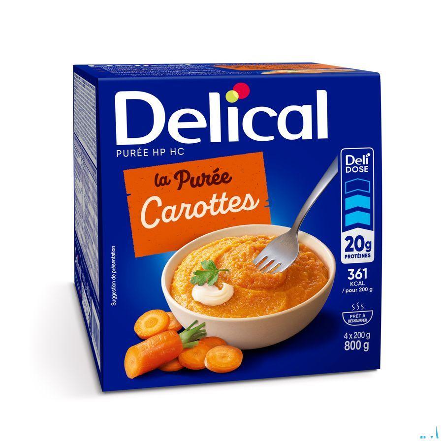 Delical Puree Wortelen Hphc 4 x 200 gr