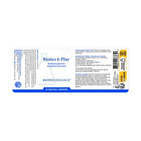Biotics 6-Plus 90 tabletten  -  Energetica Natura