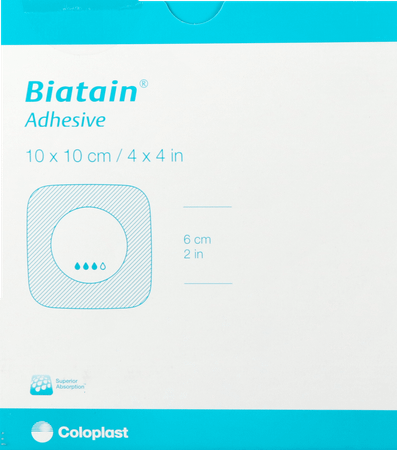 Biatain Schuimverband Adh 10,0X10,0Cm 10 33430  -  Coloplast