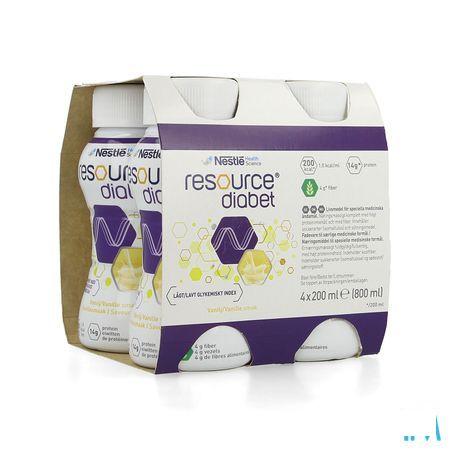 Resource Diabet Vanilla 4x200 ml 12173634  -  Nestle