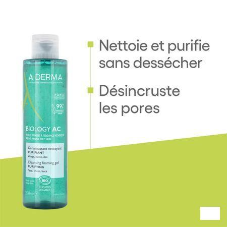 Aderma Biology Ac Zuiv. Schuim.Reinig.Gel 200 ml
