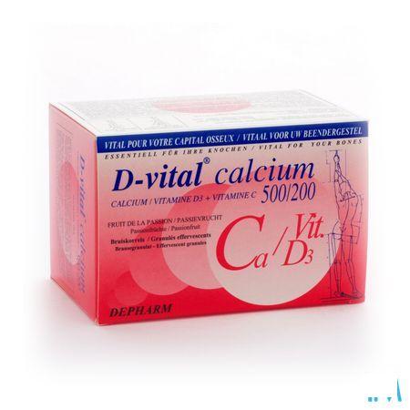 D-Vital Calcium 500/200 Passievruchten Zakjes 40  -  Depharm