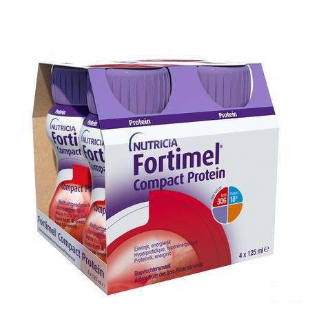 Fortimel Compact Protein Rode Vruchten 4x125 ml  -  Nutricia