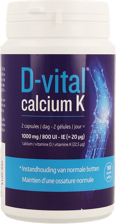 D Vital Calcium K Caps 180  -  Will Pharma