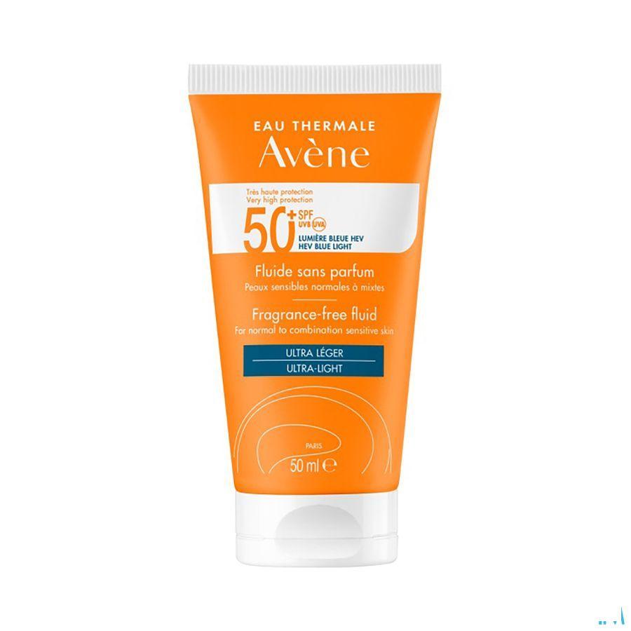 Avene Zon Ip50 + Fluide Zonder Parfum 50 ml  -  Avene