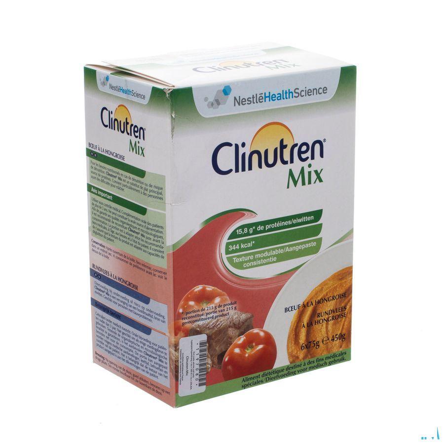 Clinutren Mix Runds Hongaars Zakje 6x75 gr  -  Nestle