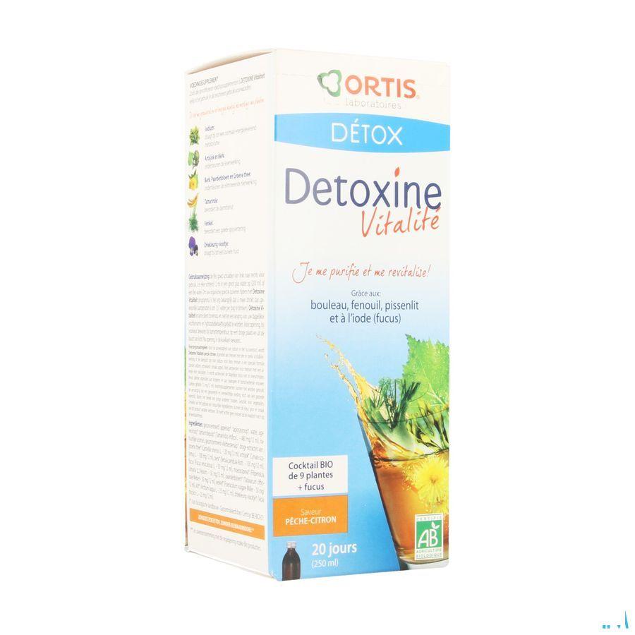Detoxine Vitalite Peche Citron Fucus Bio 250 ml  -  Ortis