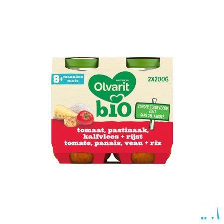 Olvarit Bio Tomaat Pastinaak Kalf Rijst 8M 2X200G  -  Nutricia
