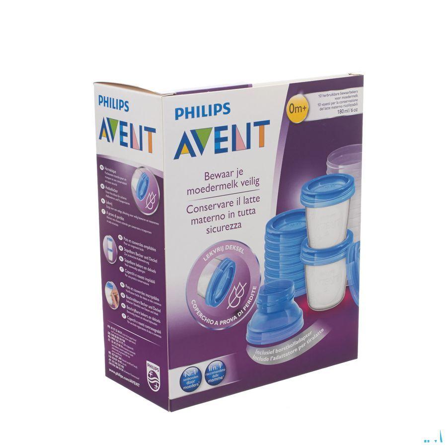 Philips Avent Via Natural Moedermelk Bewaarbekerset Scf618/10  -  Bomedys