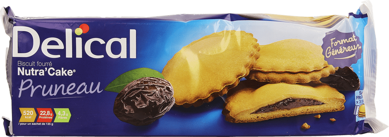 Delical Nutra Cake Pruim 3x135 Gr Nm  -  Bs Nutrition
