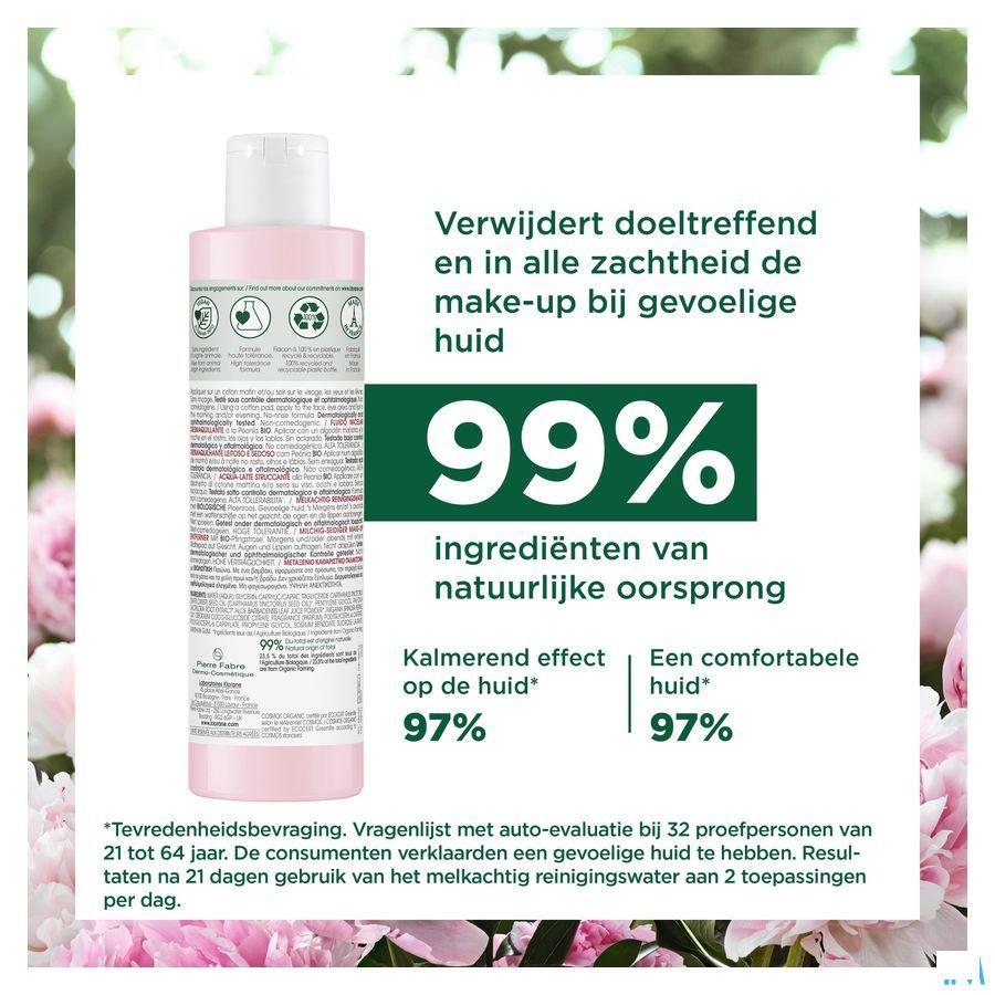 Klorane Gezicht Melkachtig Rein.Water Pioen. 200 ml