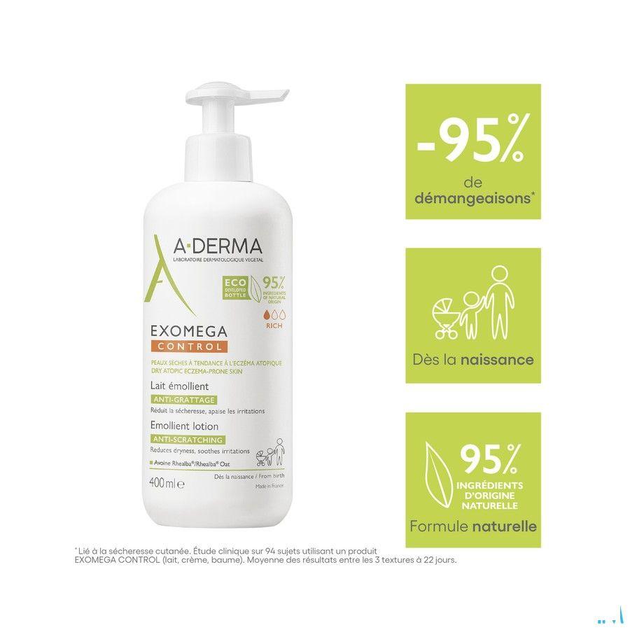 Aderma Exomega Control Lait Emollient 400 ml  -  Aderma