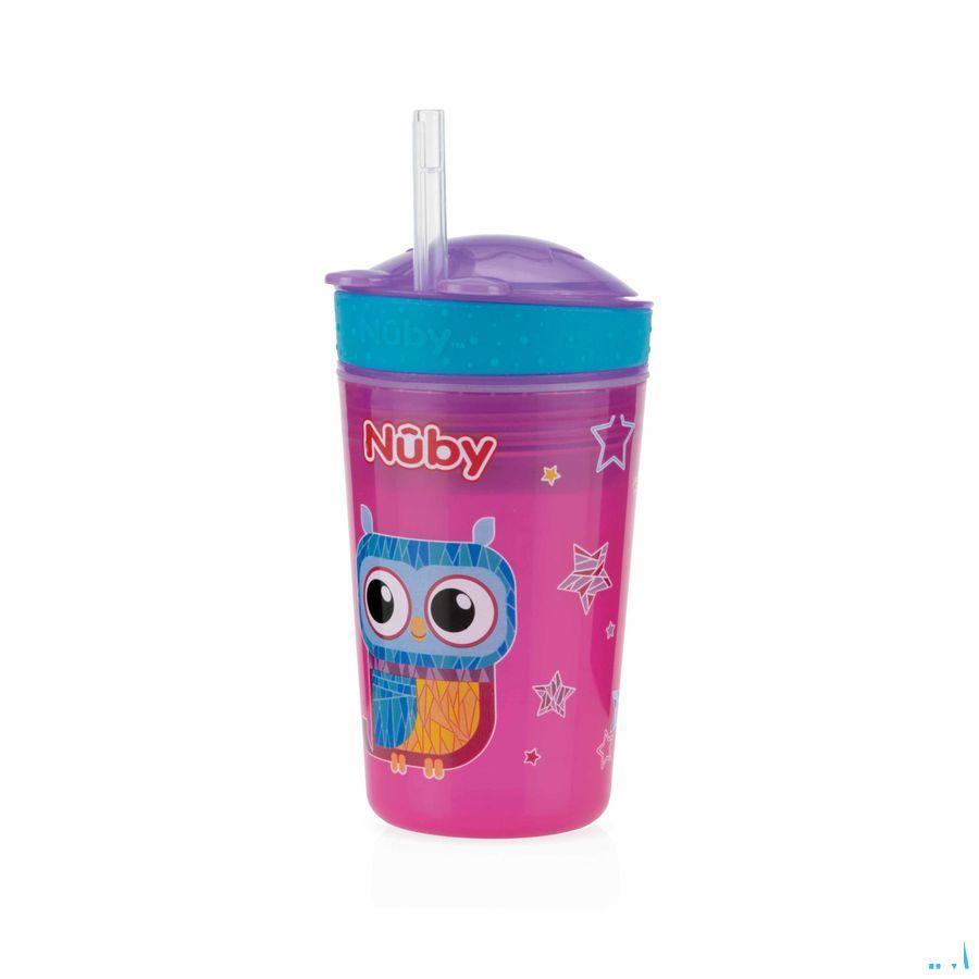 Nuby Gobelet Gourmand Rose 270 ml 24m +   -  New Valmar