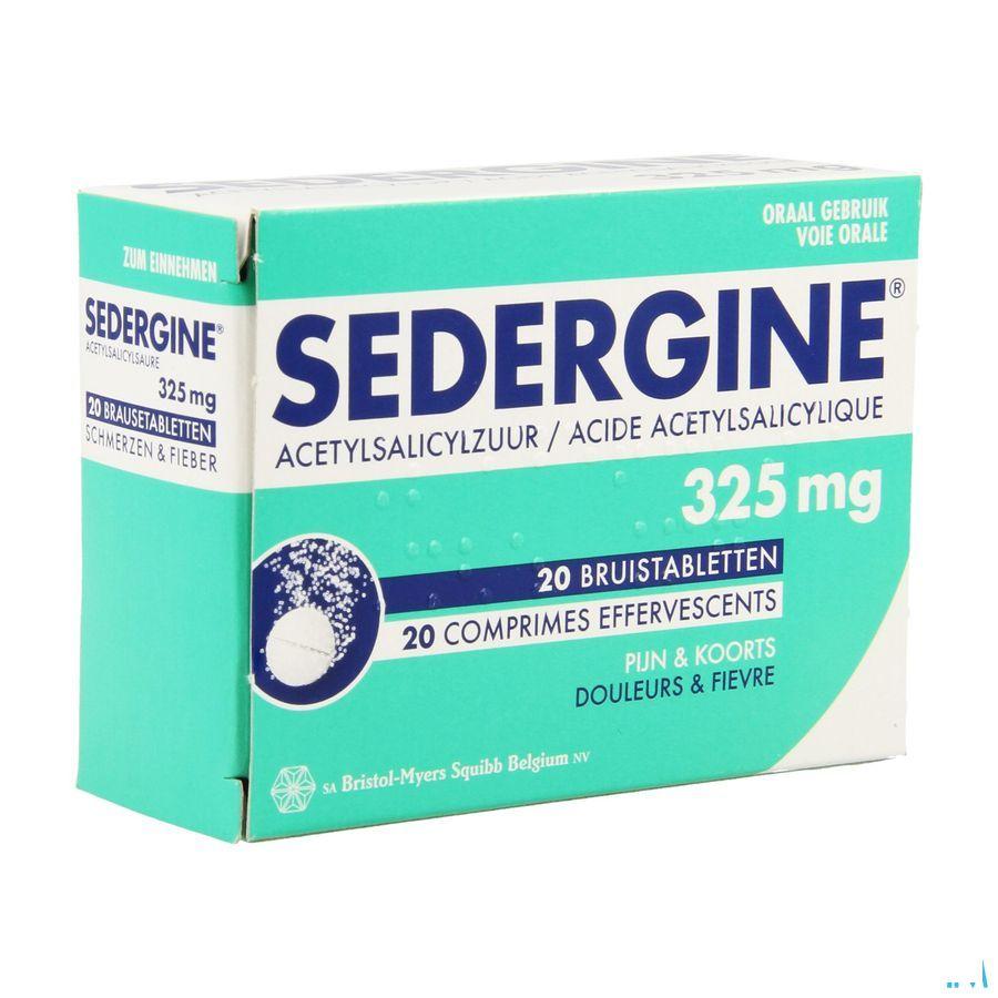 Sedergine 325 mg Comprimes Effervescents 20