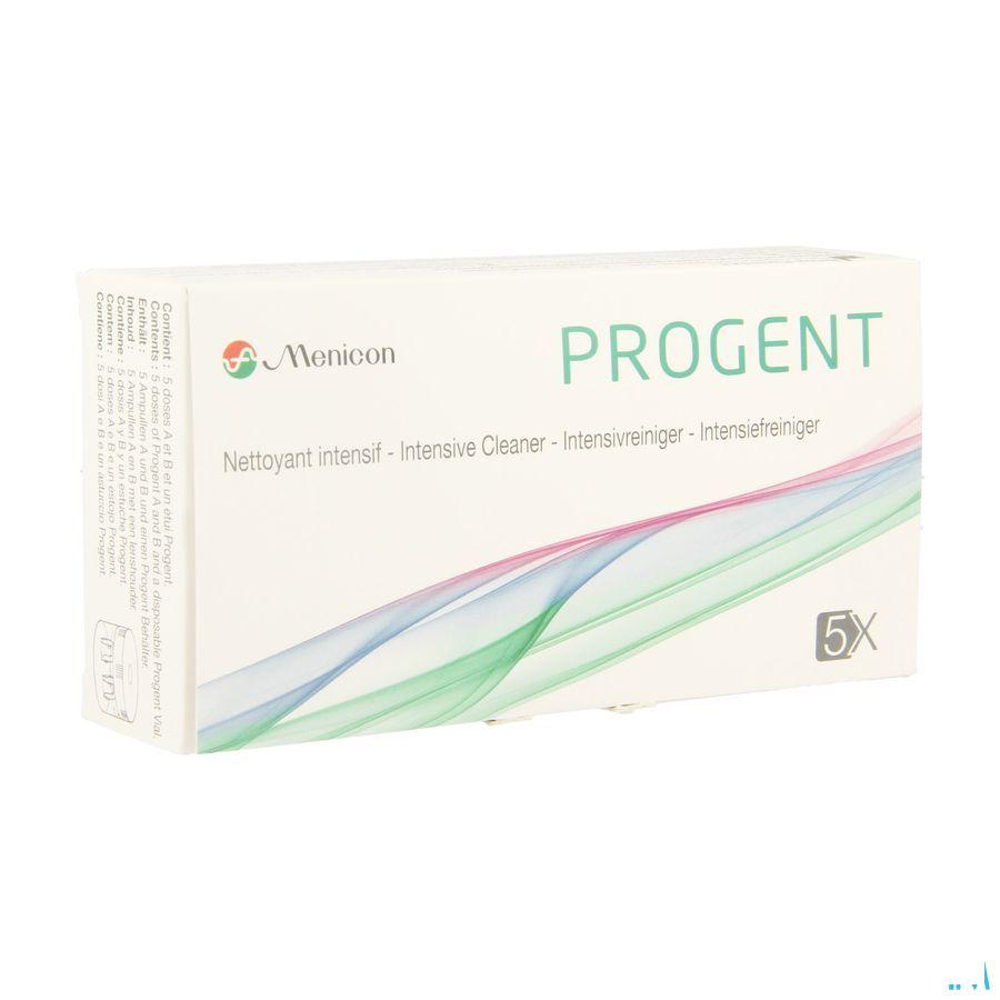 Progent Intensief Reinigen Ampullen 10 (5a + 5b) + lenscase  -  Lensfactory