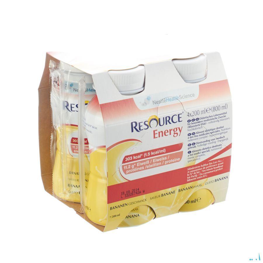 Resource Energy Drink Banane 4x200 ml  -  Nestle