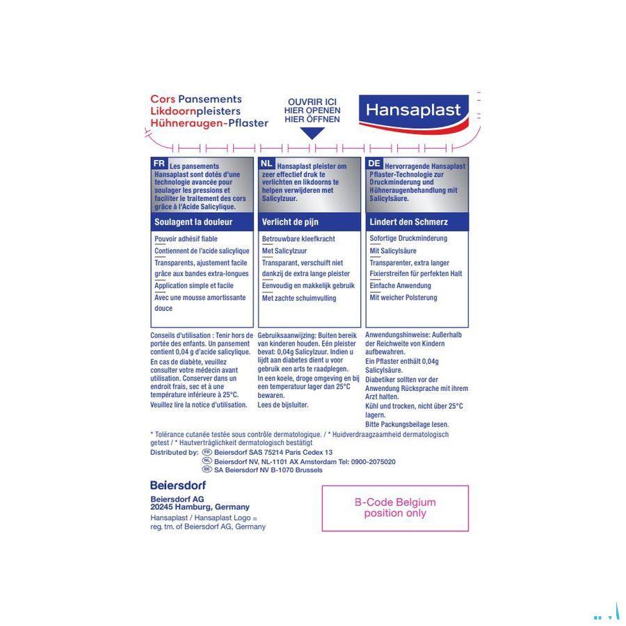 Hansaplast Pansement Cors 8  -  Beiersdorf