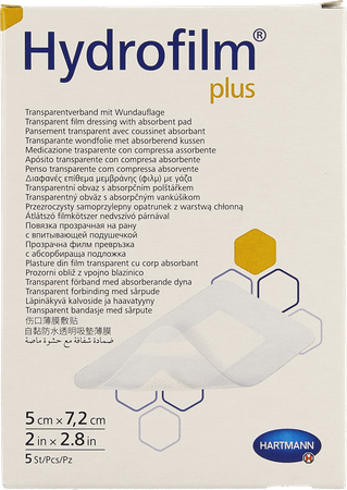Hydrofilm Plus 5x7,2cm 5 P/s  -  Hartmann